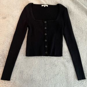 Rosseau Square Neck Crop Cardigan Top